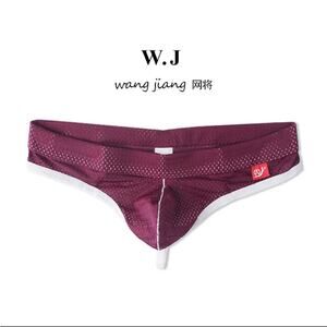 WJ Man Thong Low Waist Nylon Mesh Breathable Men's Thong T Briefs 4003-DK